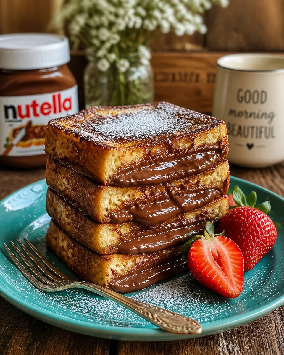 Nutella Stuffed French Toast