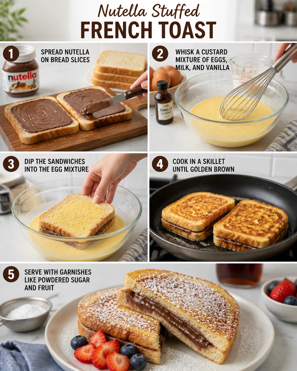 Nutella Stuffed French Toast