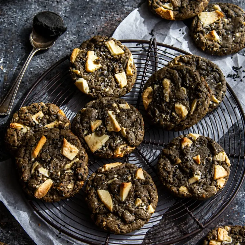 Delicious Easy Black Sesame Cookies with a nutty flavor and unique Asian inspiration.