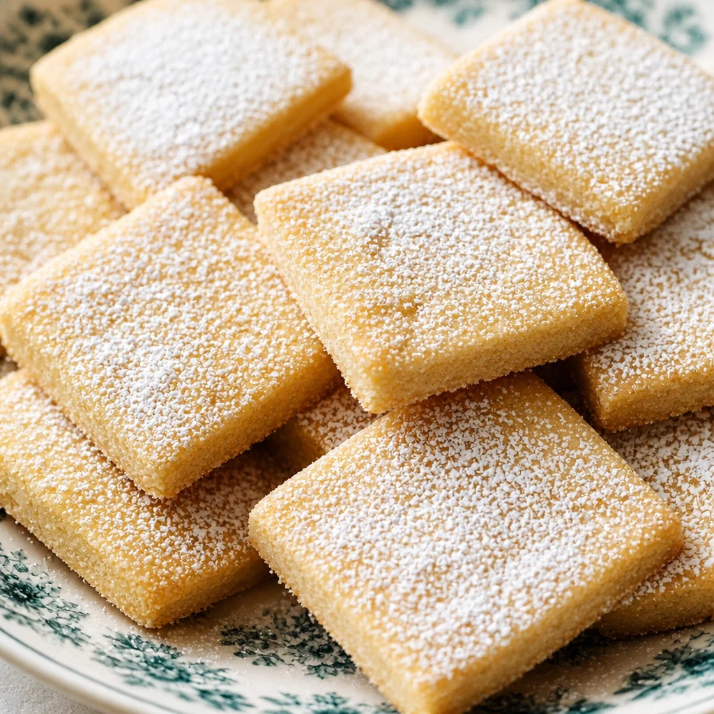 Easy Christmas Shortbread Cookies made with 3 ingredients: butter, sugar, and flour.