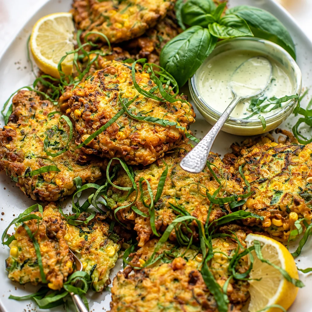 Delicious Easy Corn Fritters served golden and crispy with summer ingredients.