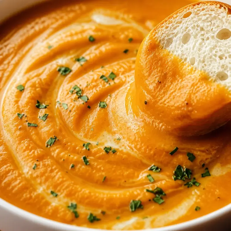 Bowl of Easy Creamy Pumpkin Soup - One Pot Fall Recipe
