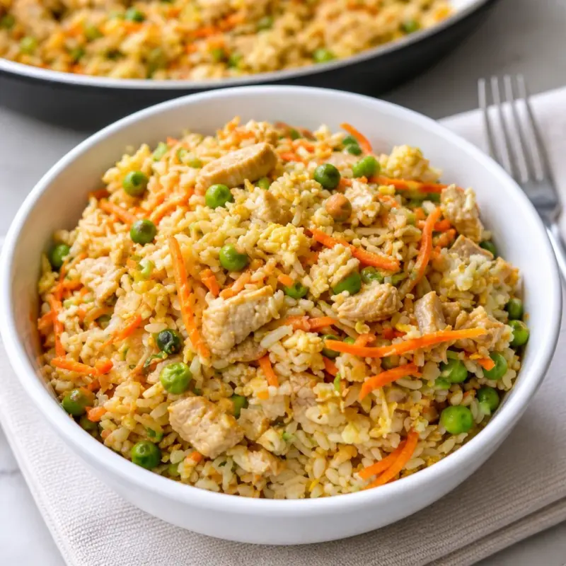 Easy Egg Fried Rice dish prepared in 15 minutes, budget-friendly dinner option.