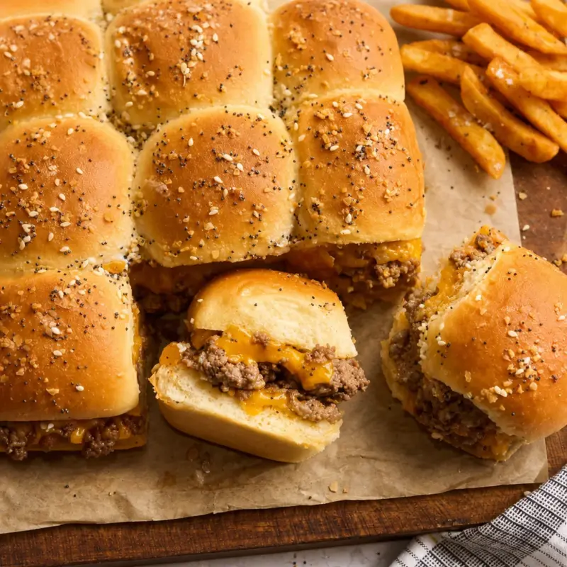 Easy Game Day Sliders - Mini Party Sandwiches with Ham and Cheese