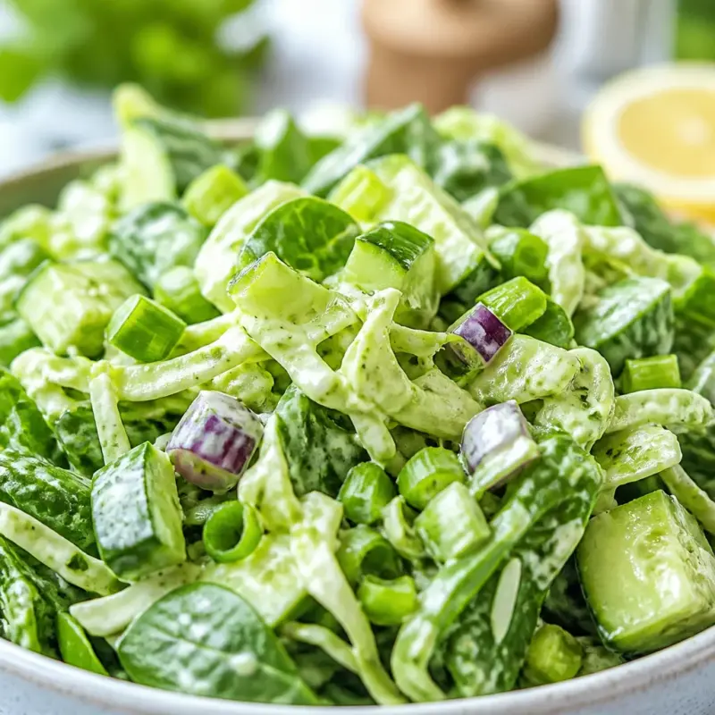 Easy Green Goddess Salad - Viral TikTok Chopped with fresh ingredients and creamy dressing