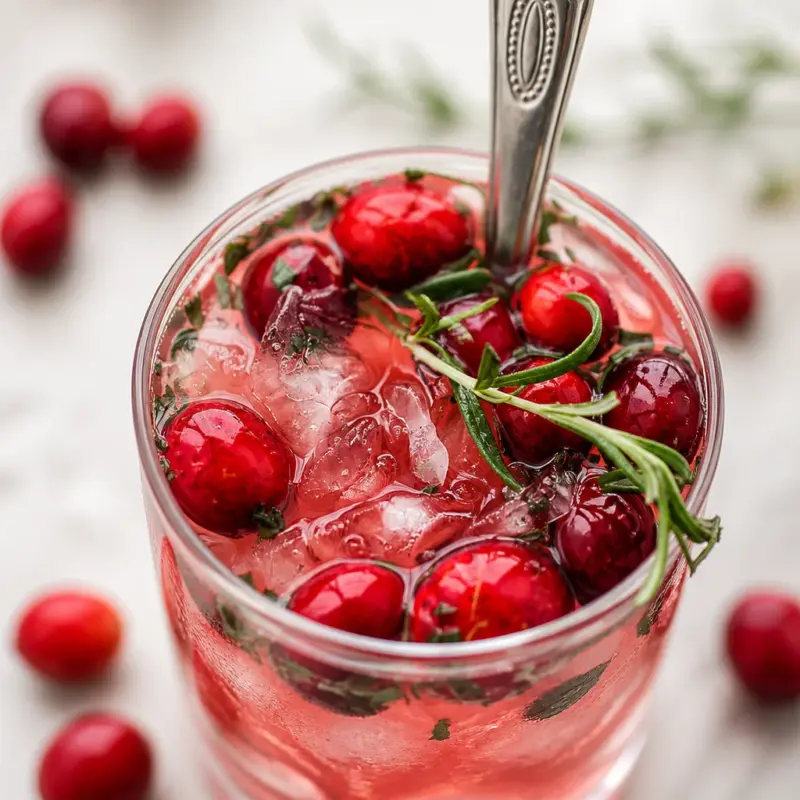 Refreshing Easy Kombucha Mocktail with Cranberry Pomegranate twist in a glass