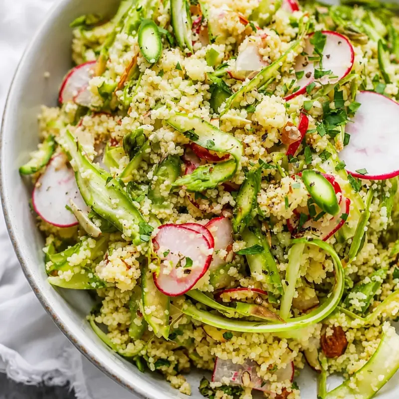 Easy Lemon Asparagus Salad with lemon vinaigrette and fresh ingredients.