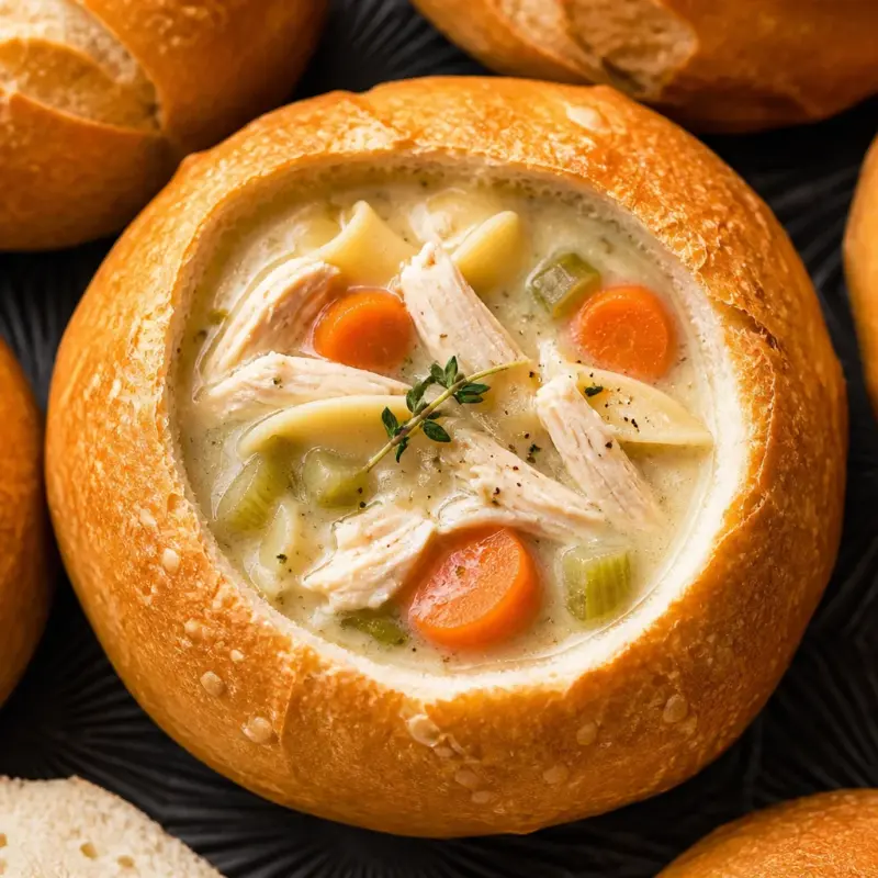 Homemade Easy Panera Bread Bowl — Copycat Sourdough with soup filling