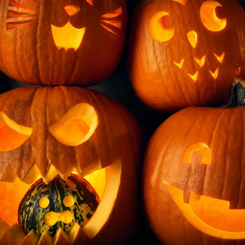 Beginner pumpkin carving stencil ideas for easy Halloween designs.