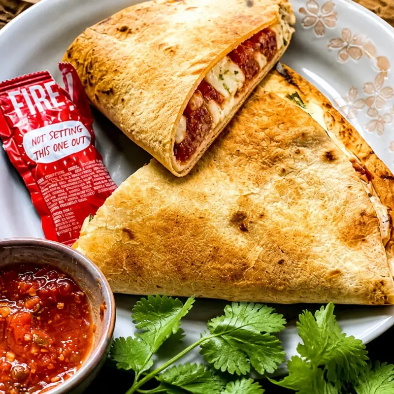 Easy Tortilla Pizza Wrap, crispy and customizable lunch inspired by viral TikTok trend