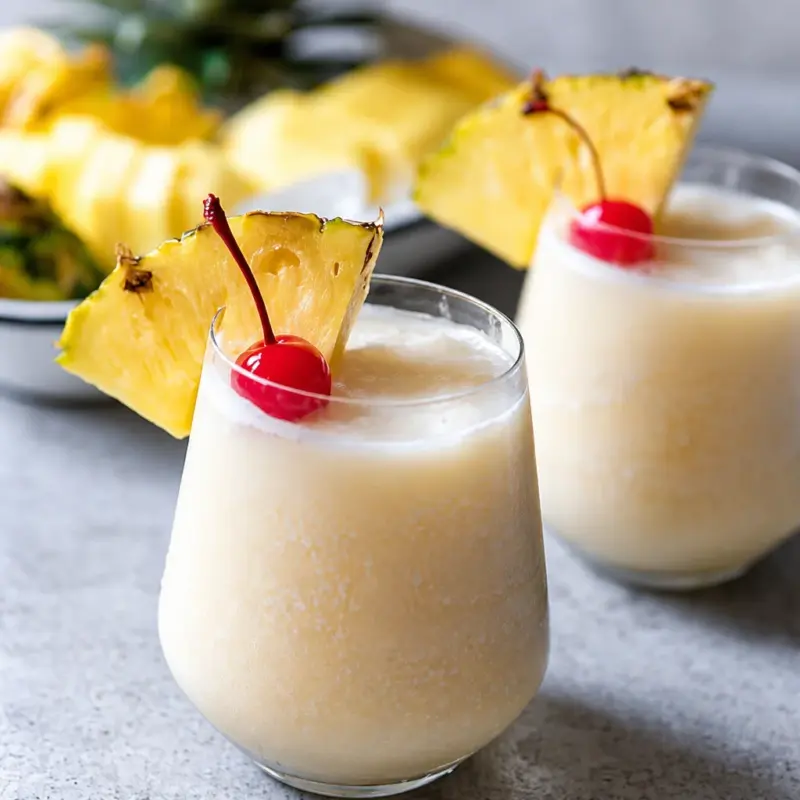 Easy Virgin Pina Colada mocktail recipe with pineapple and coconut flavors