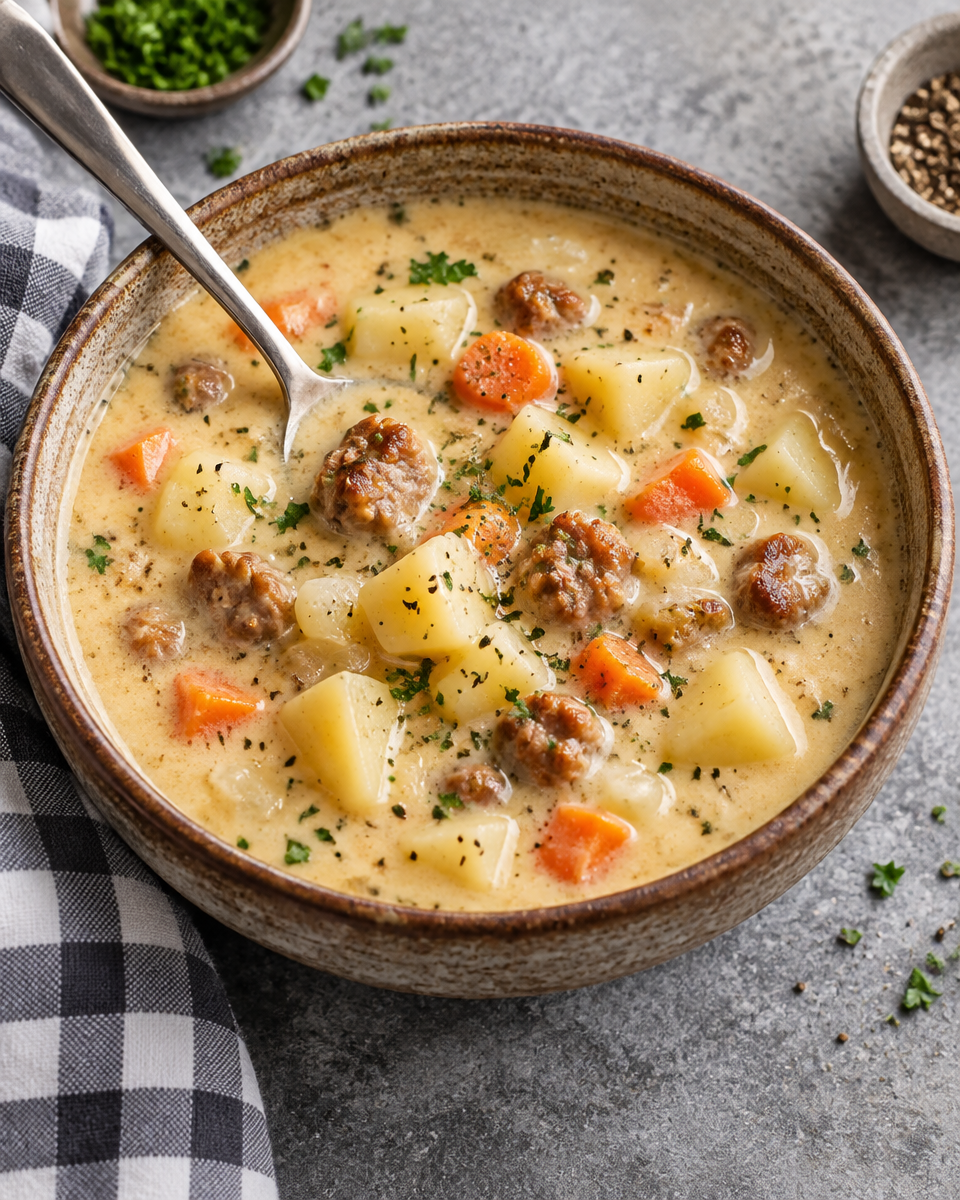 Easy Sausage and Potato Soup — Creamy & Comforting