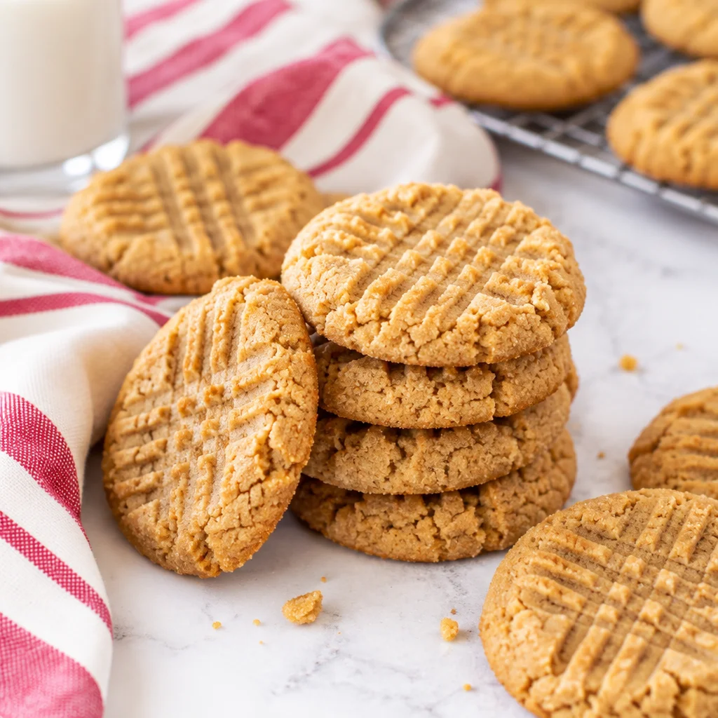 Delicious Easy 3 Ingredient Peanut Butter Cookies ready in 30 minutes.
