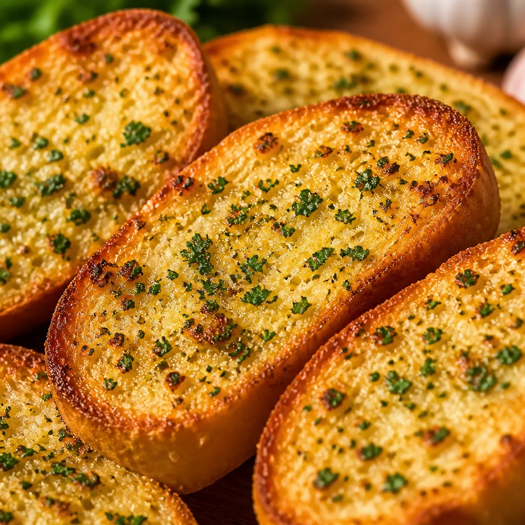 Delicious Easy Air Fryer Garlic Bread with crispy edges and buttery center, ready in minutes.