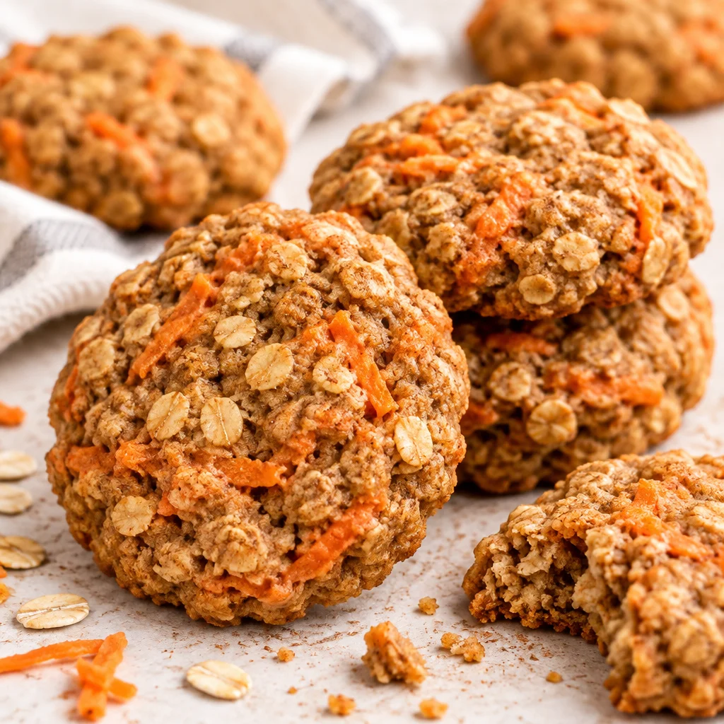 Delicious and healthy oatmeal protein breakfast cookies on a plate.