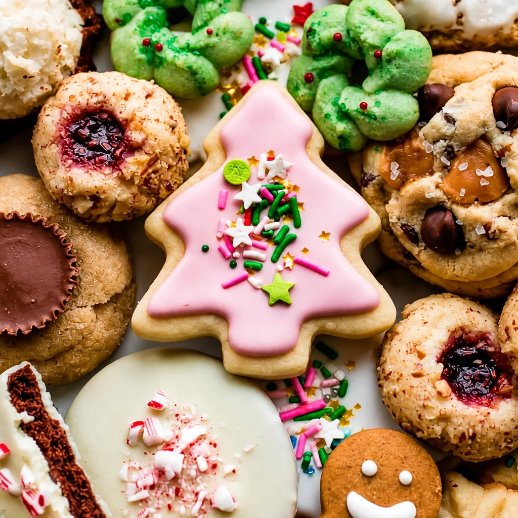Easy Christmas Cookie Exchange Recipes with festive cookie ideas for holiday parties.