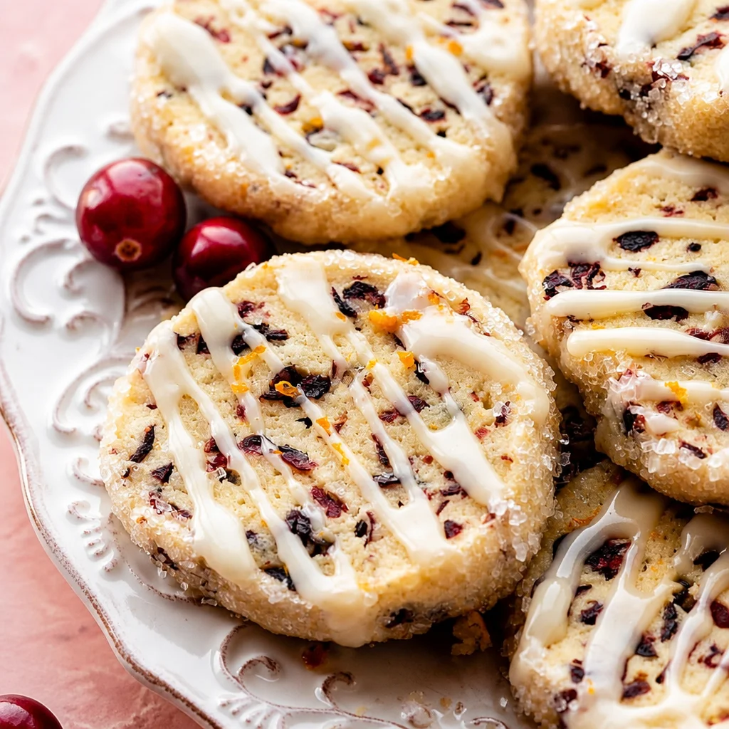 Delicious Easy Cranberry Orange Cookies on a plate, perfect for holiday treats.