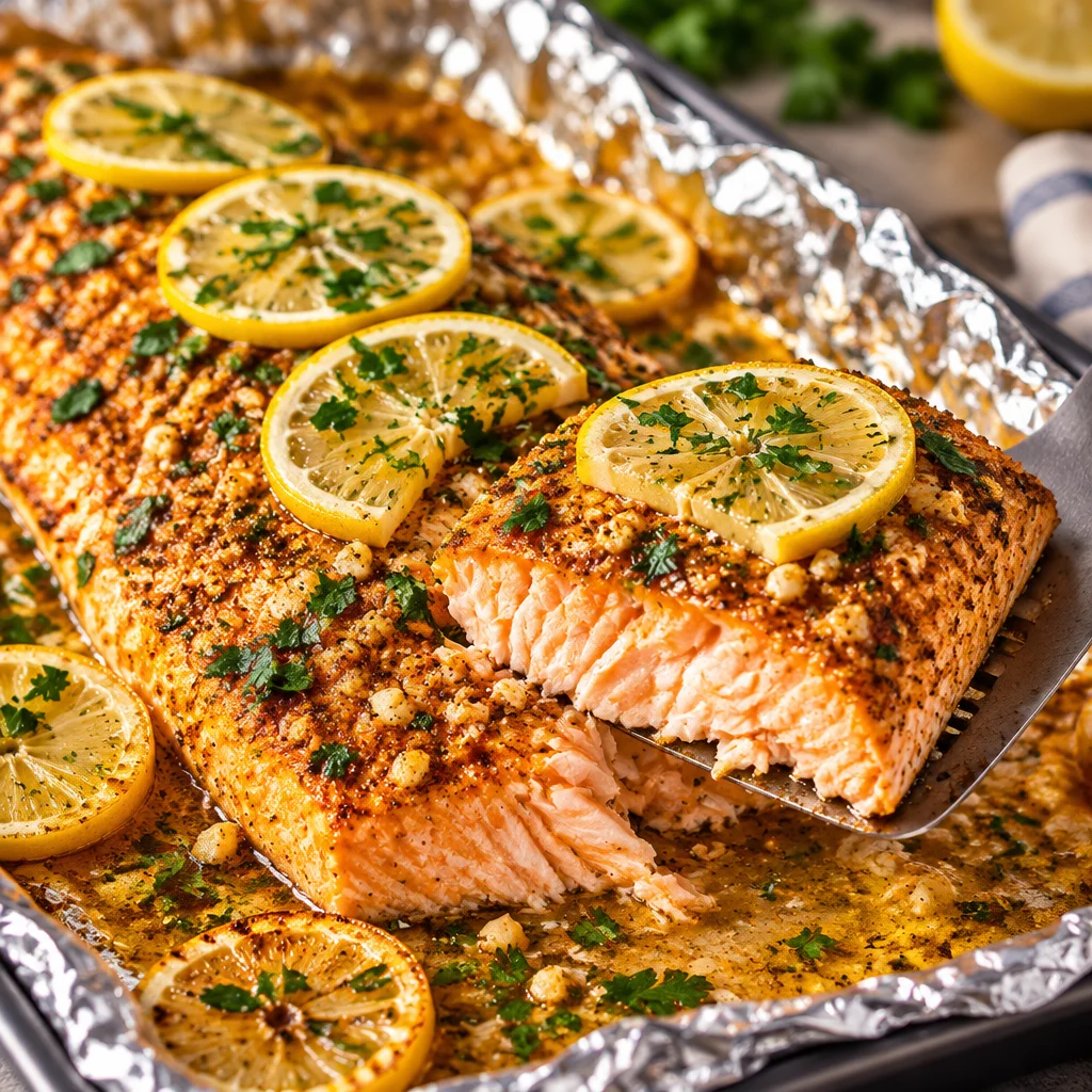 Easy grilled salmon recipe marinated in lemon garlic for quick and delicious meal.