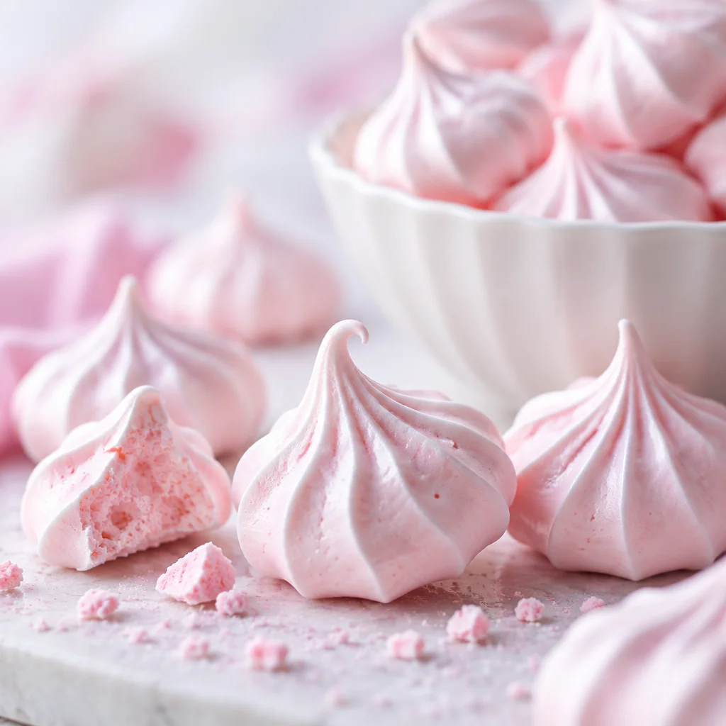 Delicious homemade meringue cookies on a baking tray, ready to enjoy.