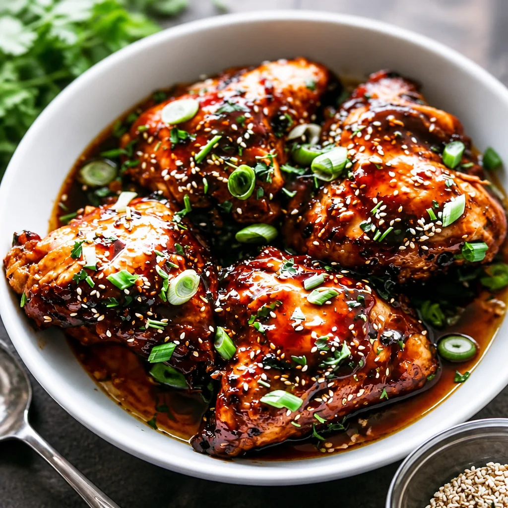 Delicious Easy Instant Pot Honey Garlic Chicken served on a plate.