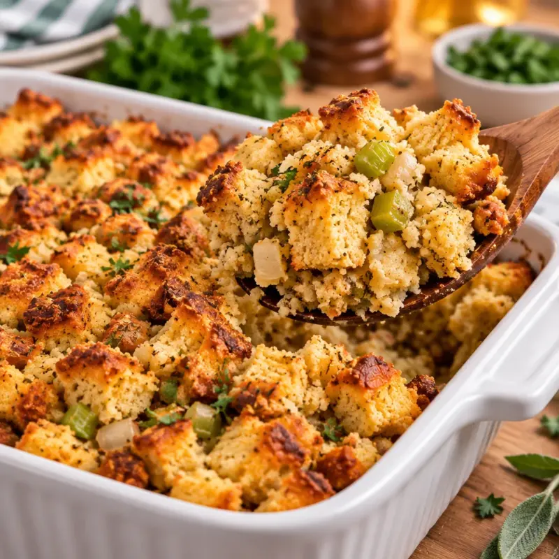 Easy Old-Fashioned Southern Cornbread Dressing