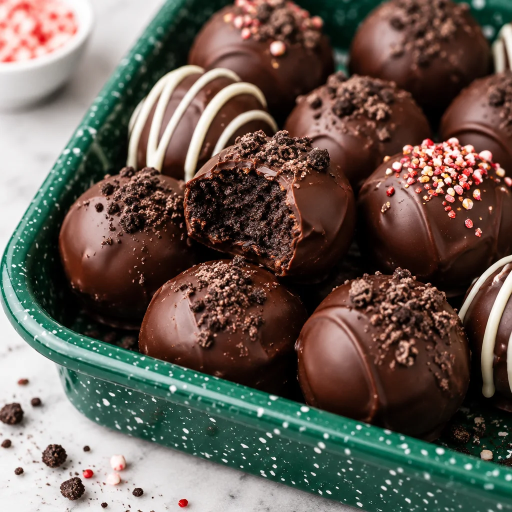 Delicious homemade Oreo balls made with crushed Oreos and cream cheese.