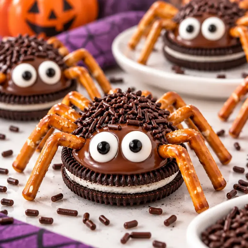 Easy Oreo Spider Halloween Cookies