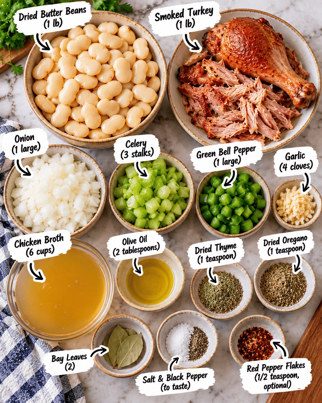 Southern Butter Beans with Smoked Turkey