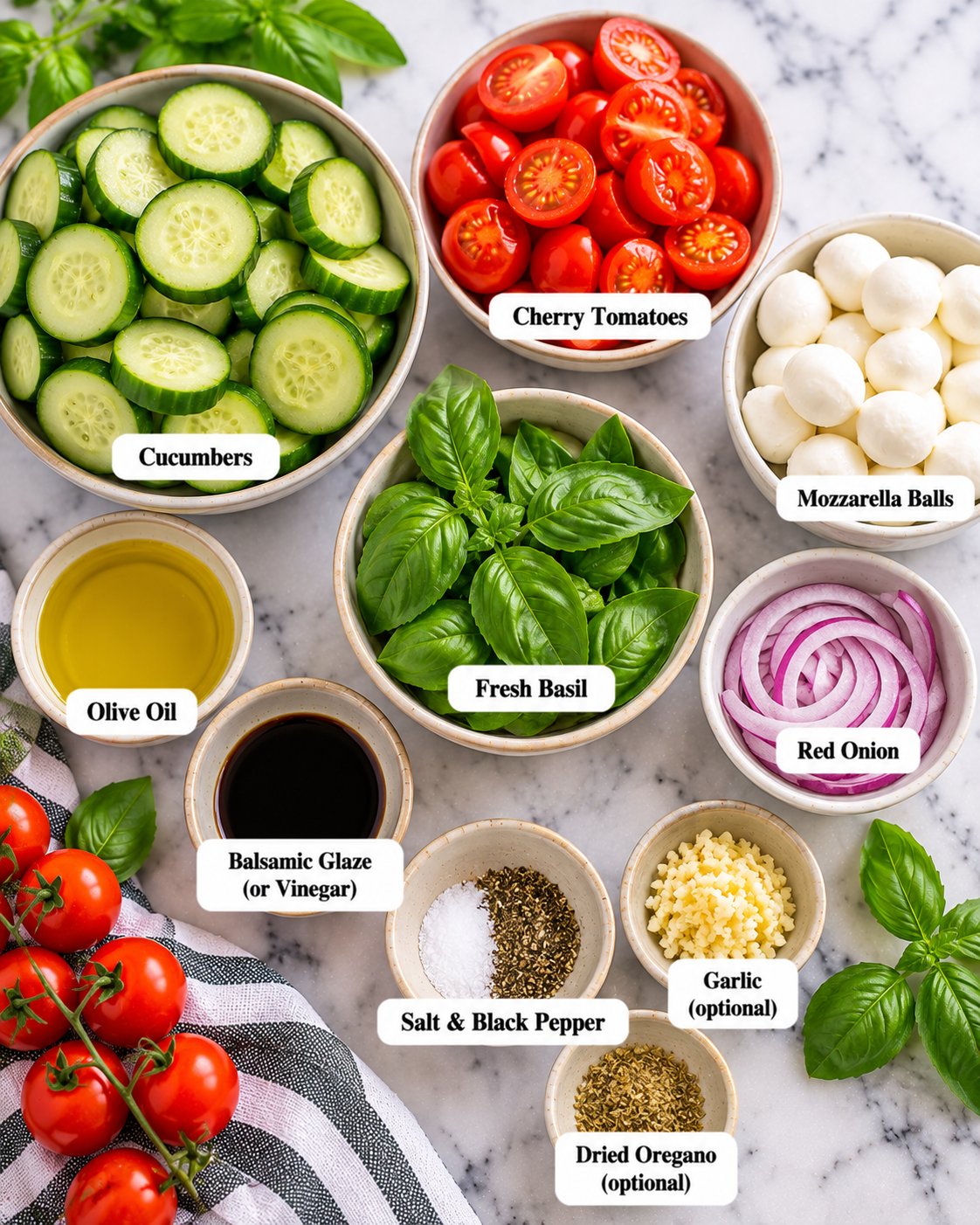 Cucumber Caprese Salad Recipe