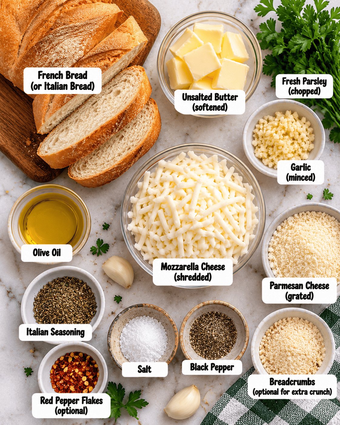 Cheesy Garlic Bread Recipe