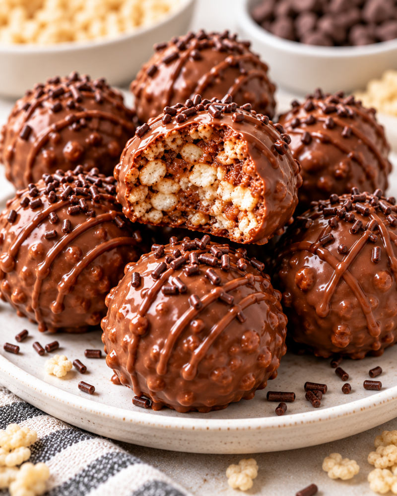 Chocolate Rice Krispie Balls