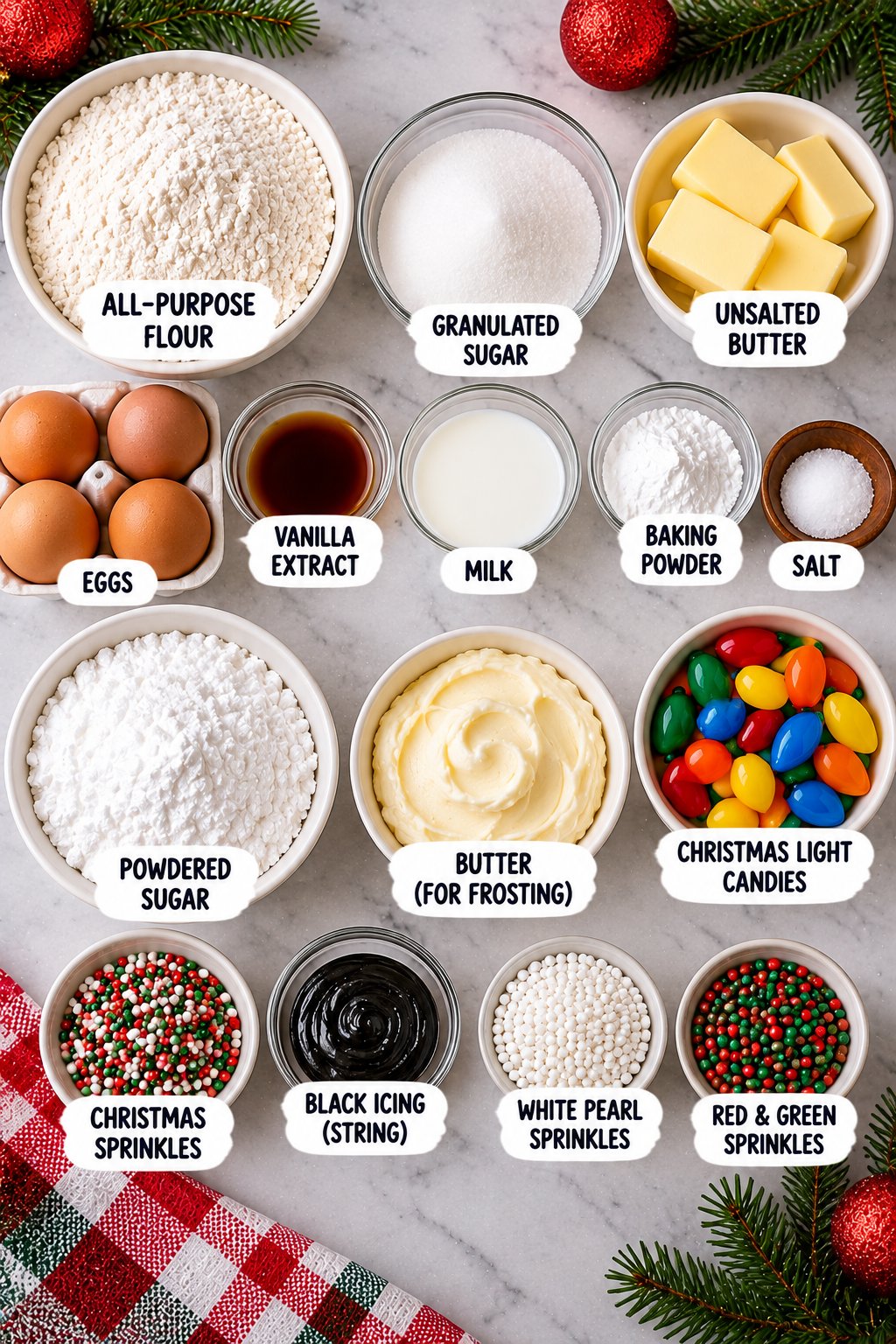 Christmas Light Cupcakes Recipe