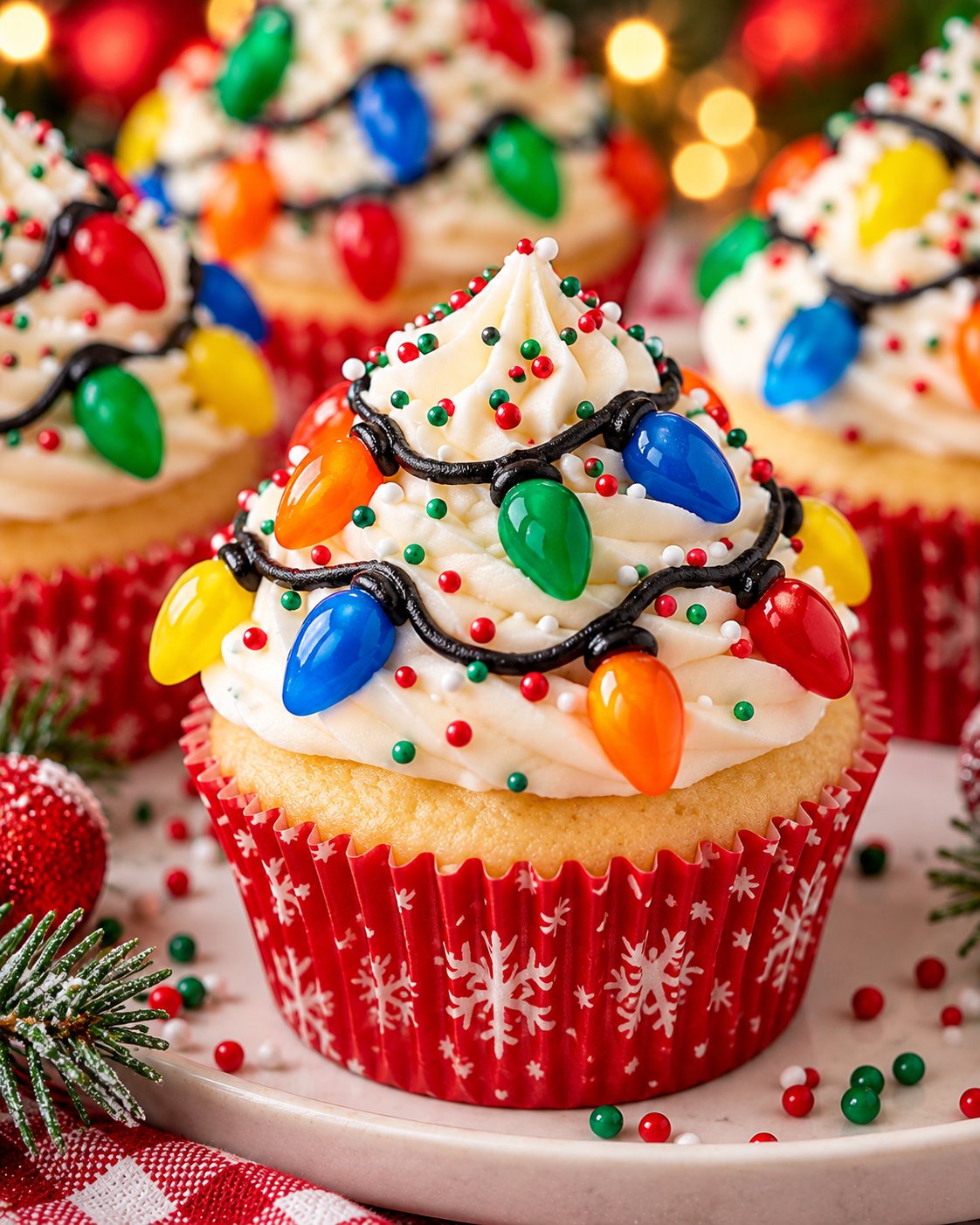 Christmas Light Cupcakes Recipe