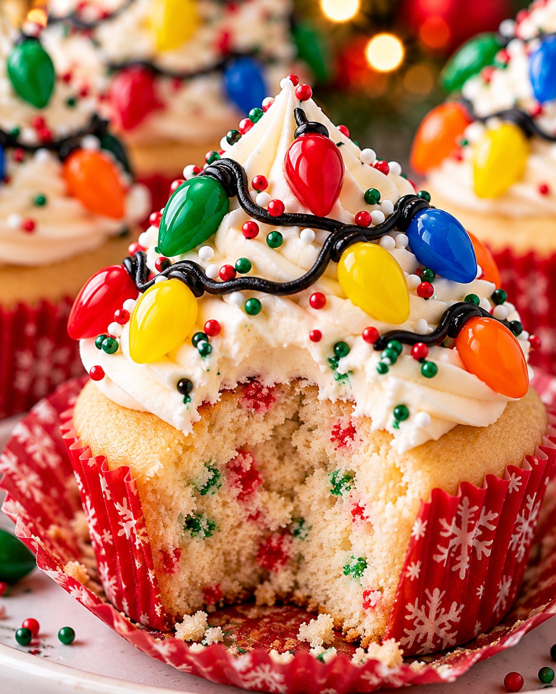 Christmas Light Cupcakes Recipe