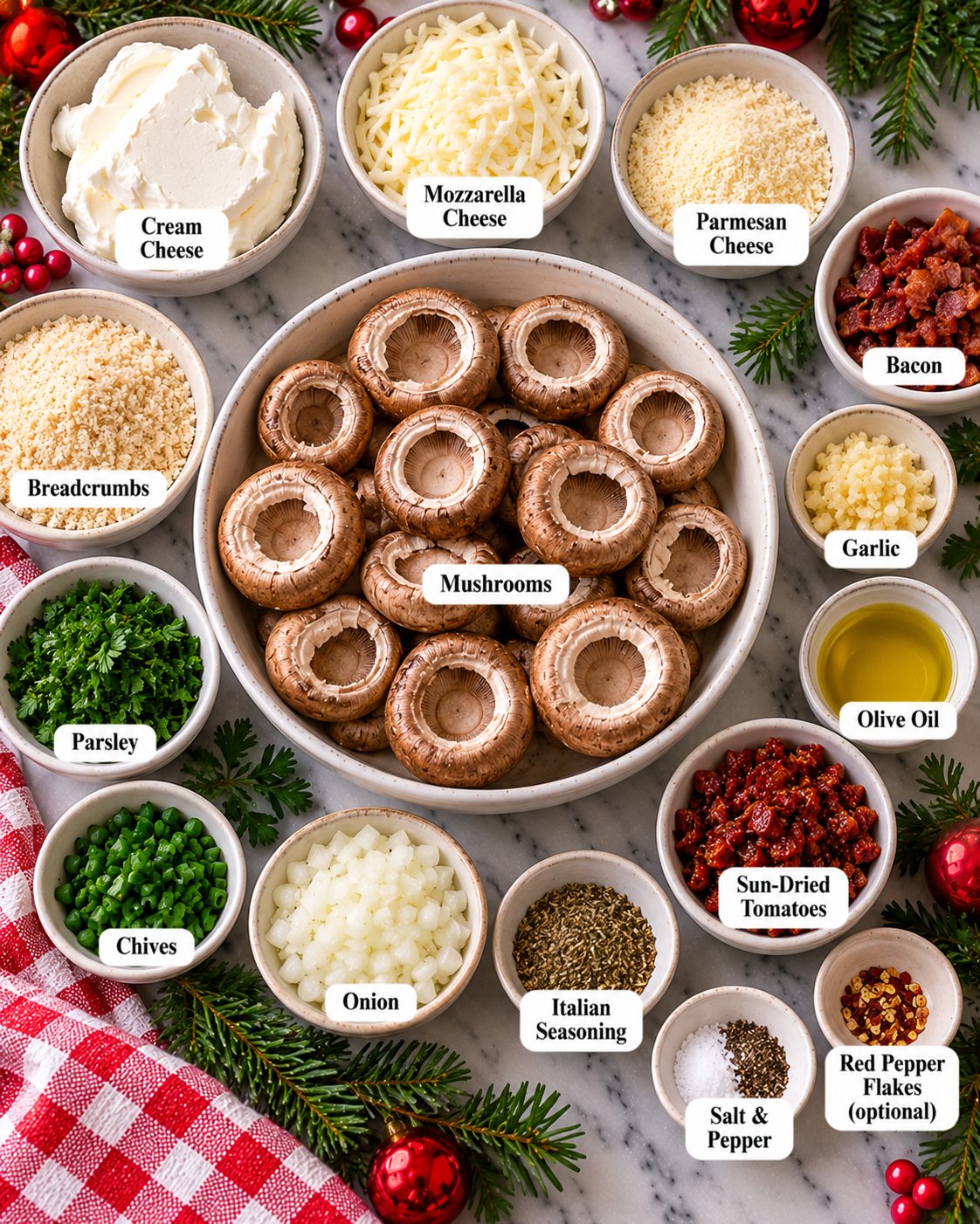 Easy Stuffed Mushrooms Recipe for Christmas