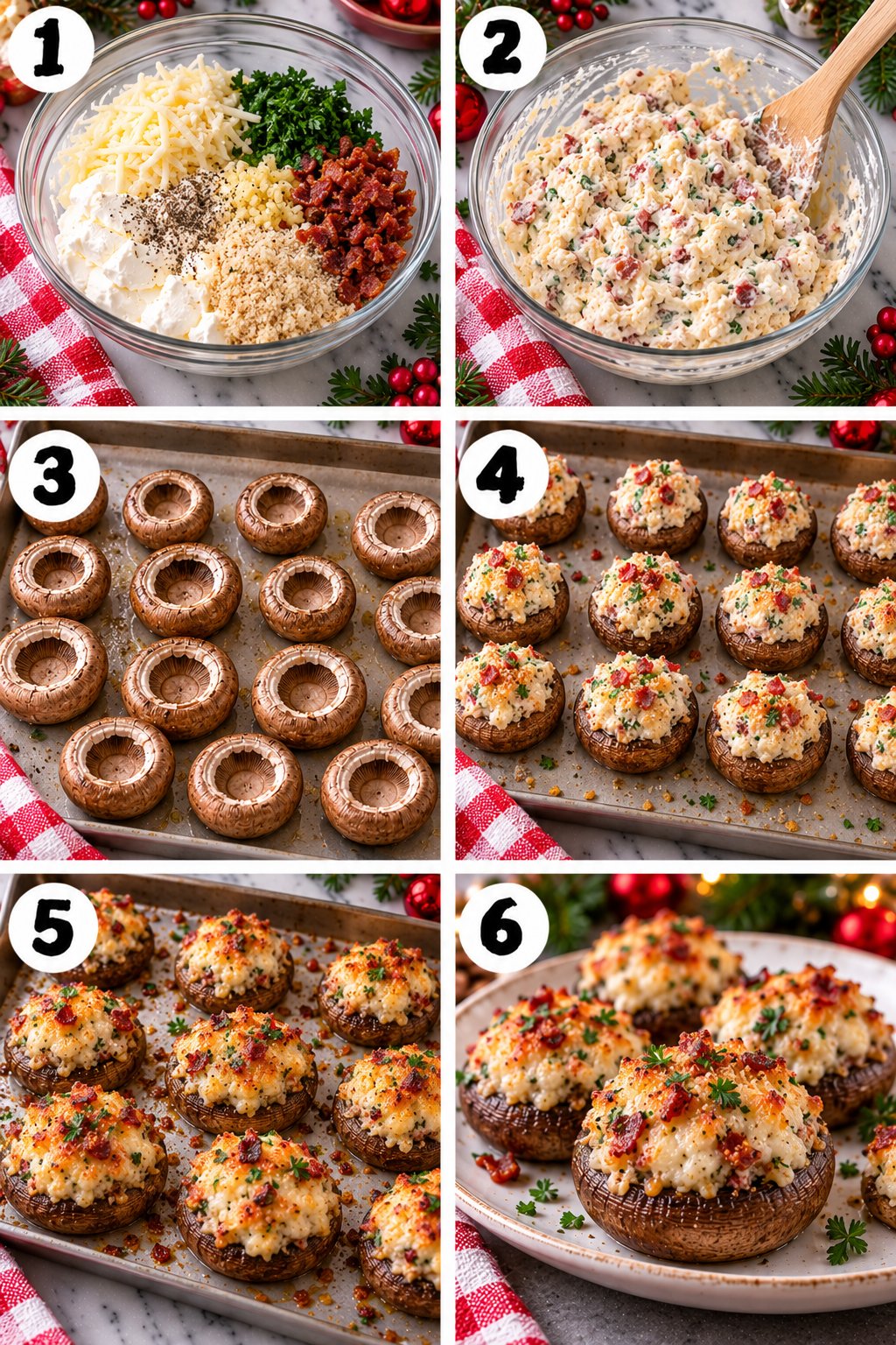 Easy Stuffed Mushrooms Recipe for Christmas