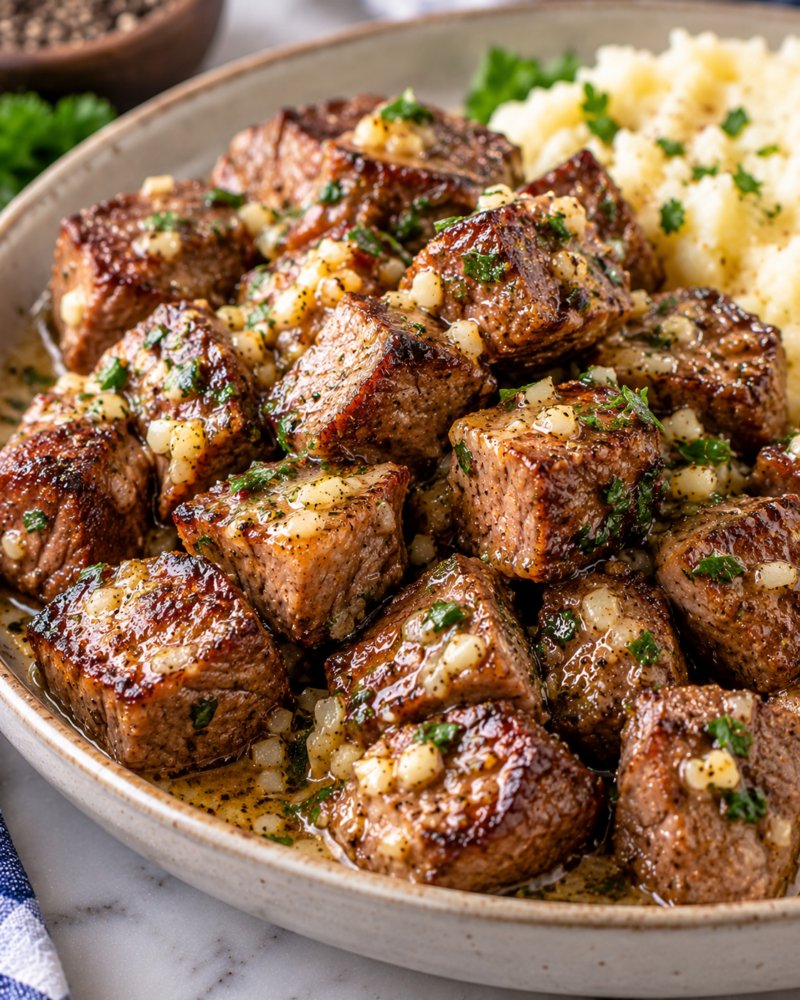 Garlic Butter Steak Bites Recipe