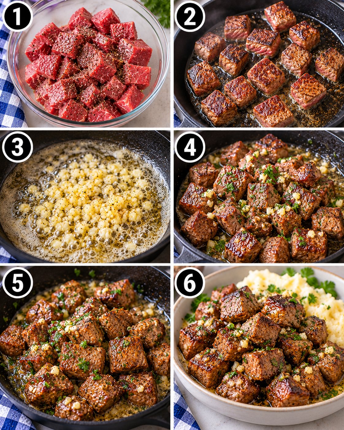 Garlic Butter Steak Bites Recipe