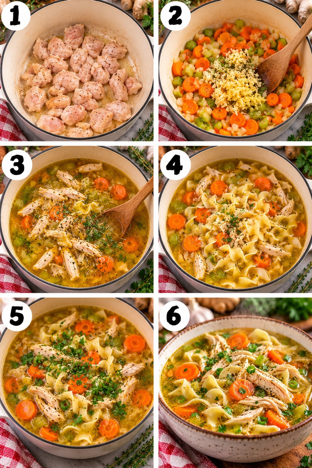 Ginger Garlic Chicken Noodle Soup
