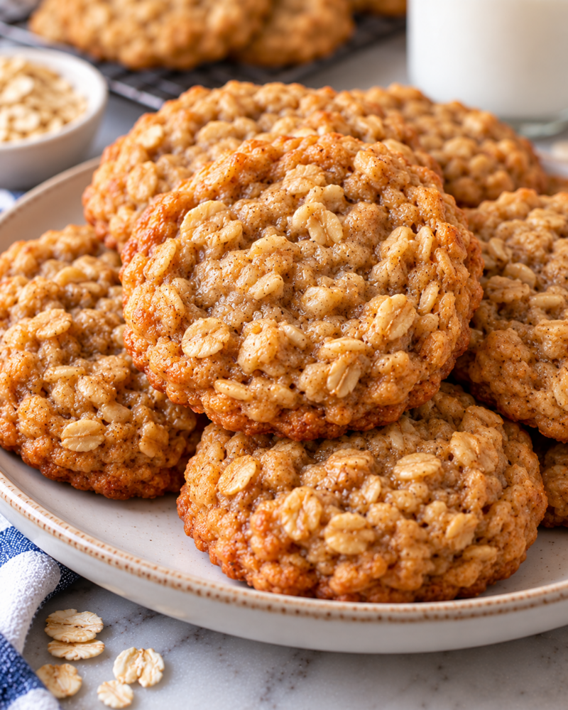 Soft and Chewy Oatmeal Cookies