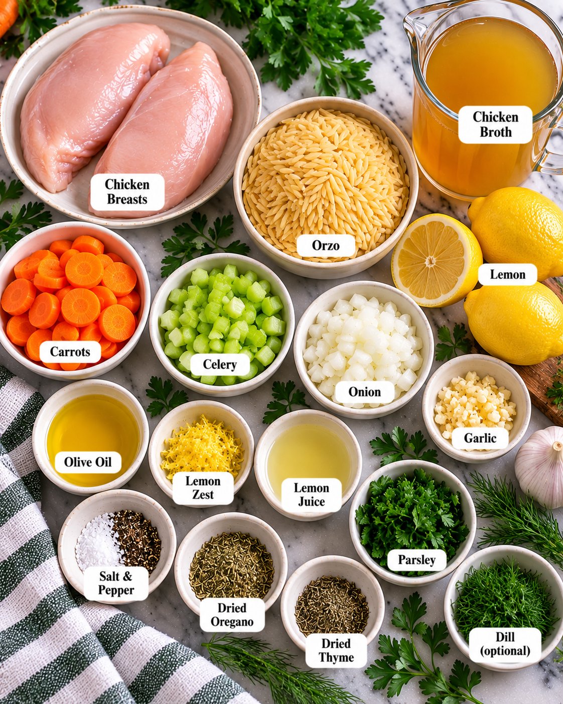 Lemon Chicken Orzo Soup Recipe
