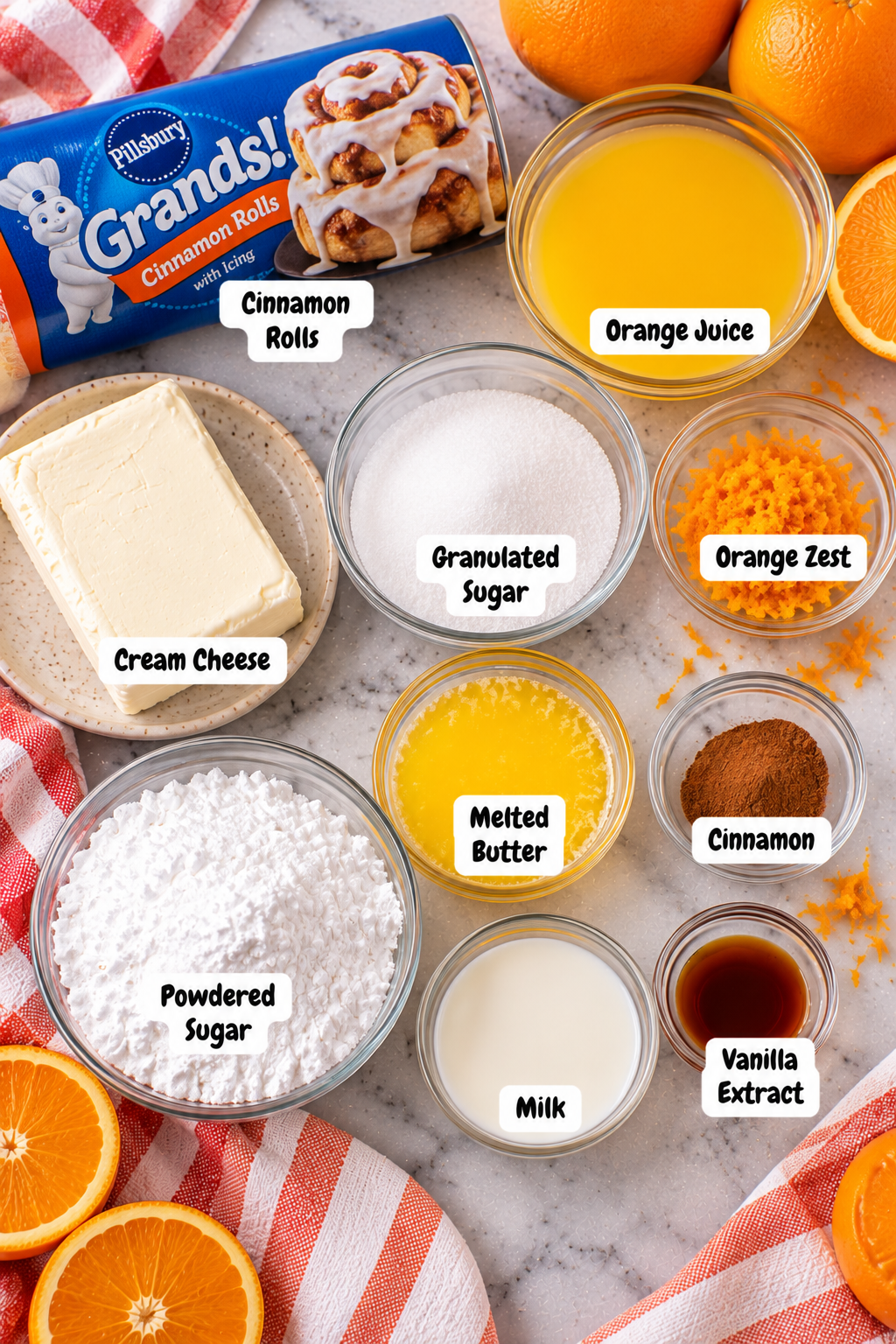 Easy Overnight Orange Roll Casserole