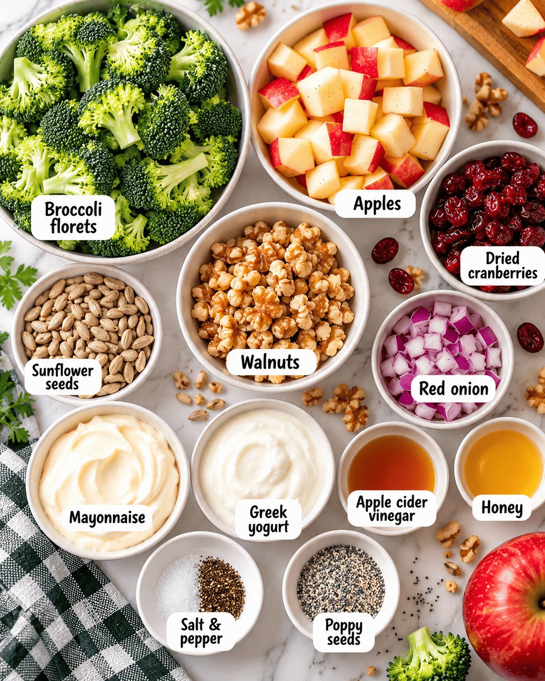 Apple Cranberry Broccoli Salad