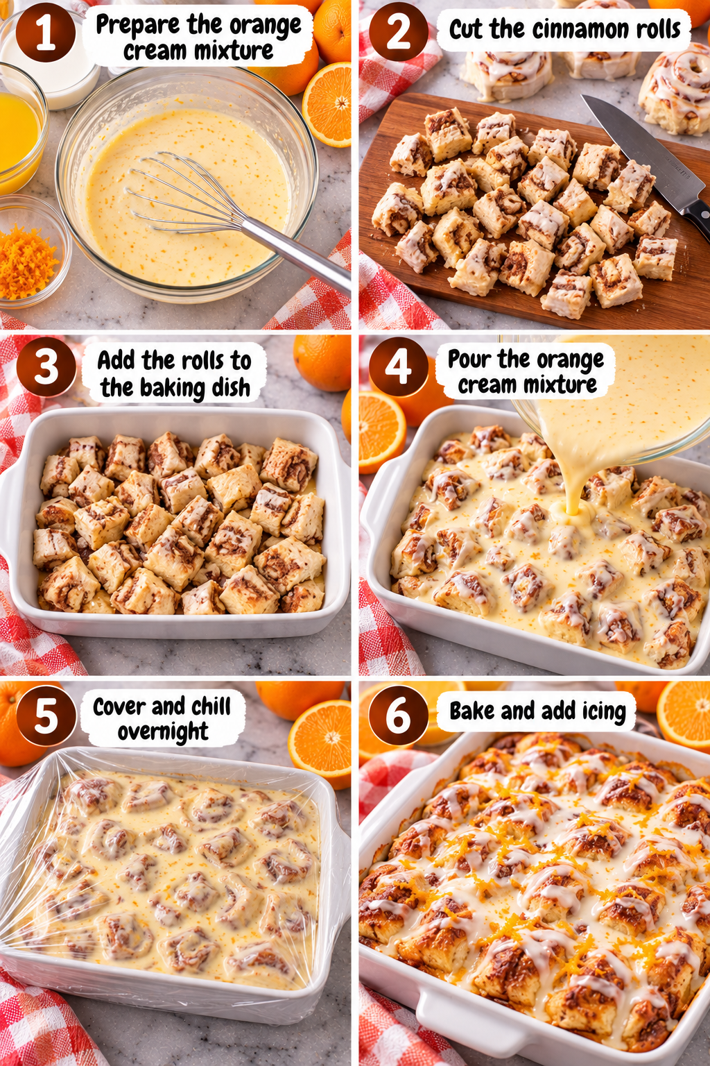 Easy Overnight Orange Roll Casserole