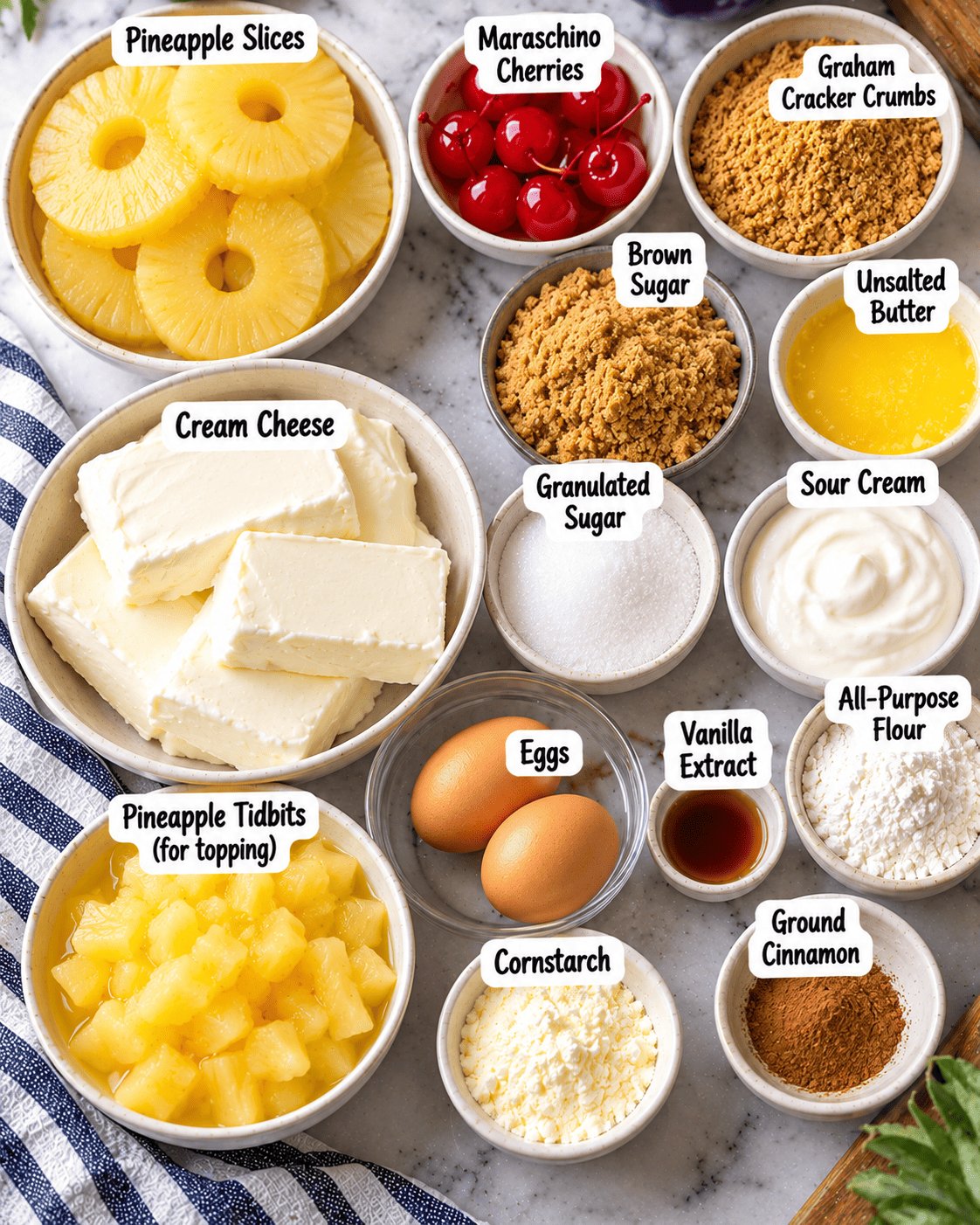Mini Pineapple Upside-Down Cheesecakes
