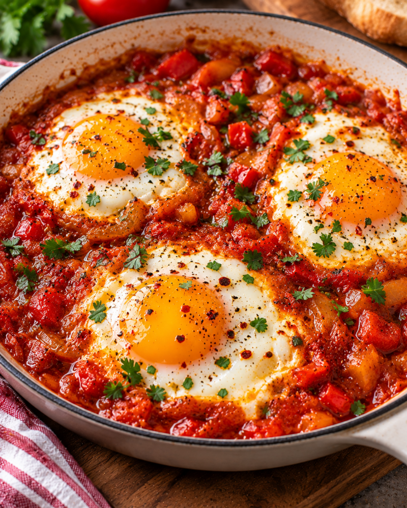 Fried Eggs in Hot Sauce Recipe