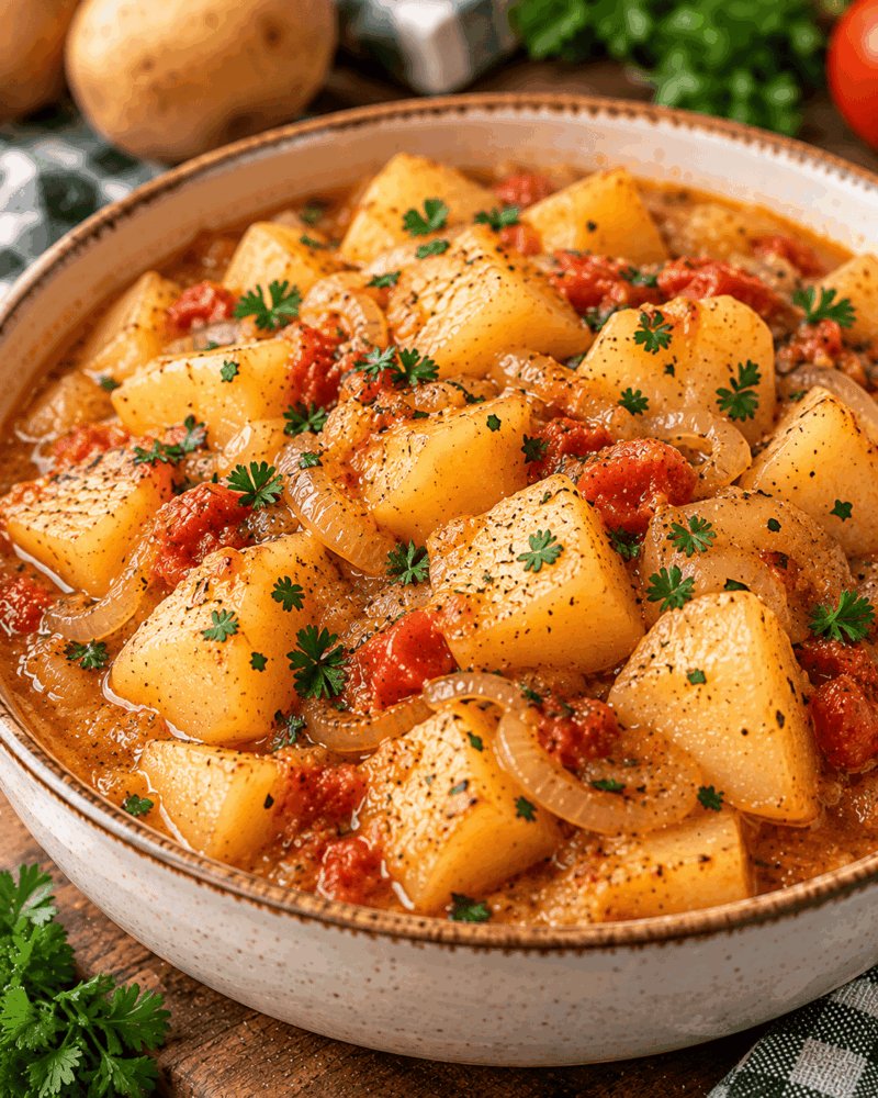 Old-Fashioned Stewed Potatoes Recipe