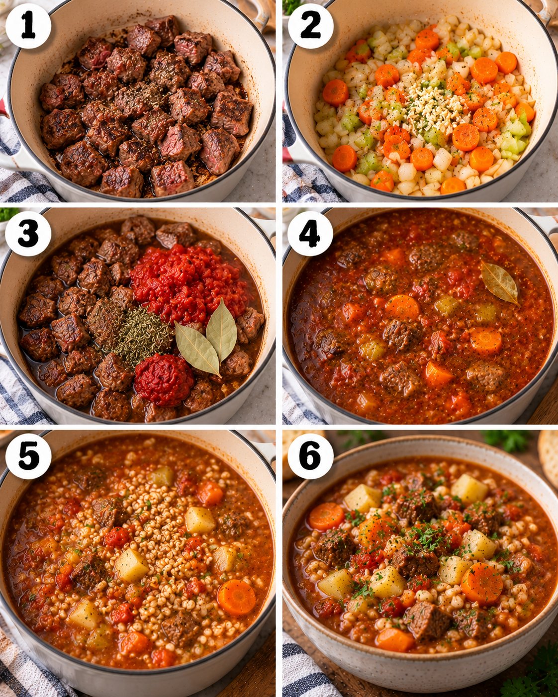 Crockpot Beef Barley Soup