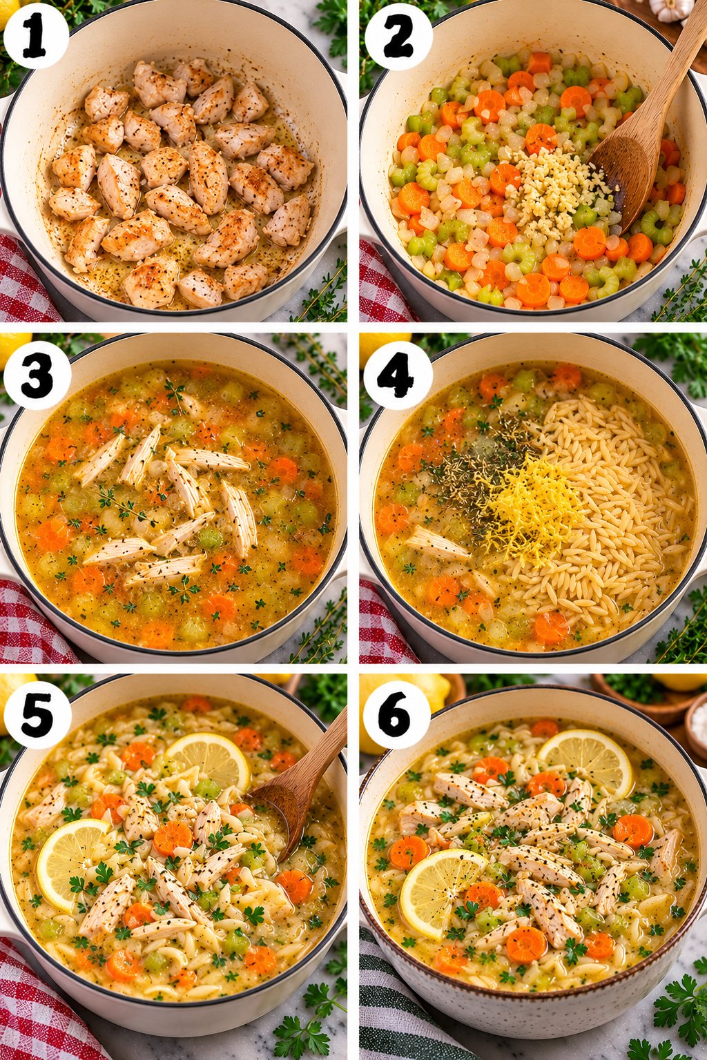 Lemon Chicken Orzo Soup Recipe