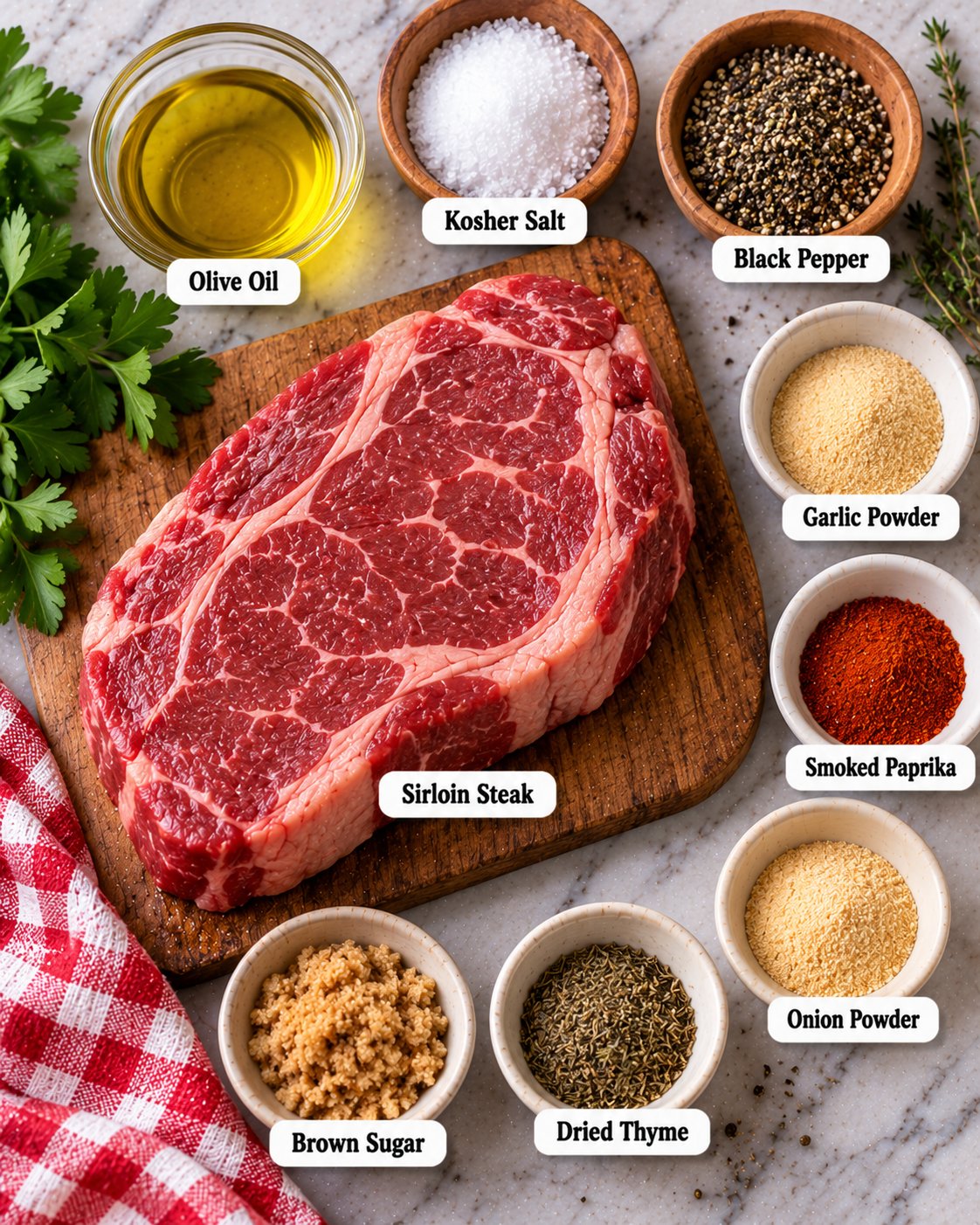 Smoked Sirloin Steak Recipe Poster